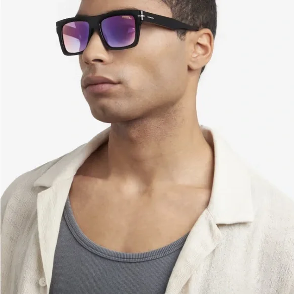 Carrera Sunglasses with Black Frame and Vibrant Pink Lenses NEW UNISEX Carrera Black Frame Glasses with Vibrant Pink  main image 2